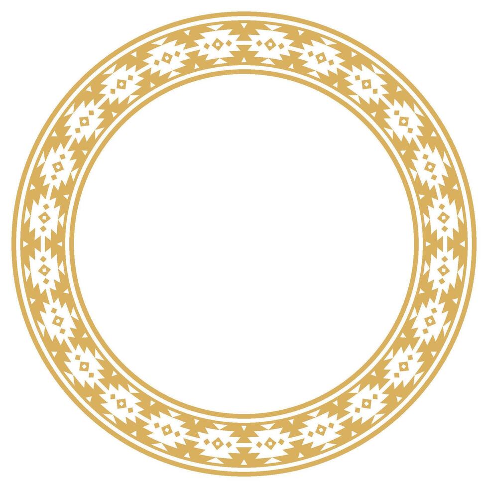 Mandala inspired vintage ornamental border with abstract round frame. vector