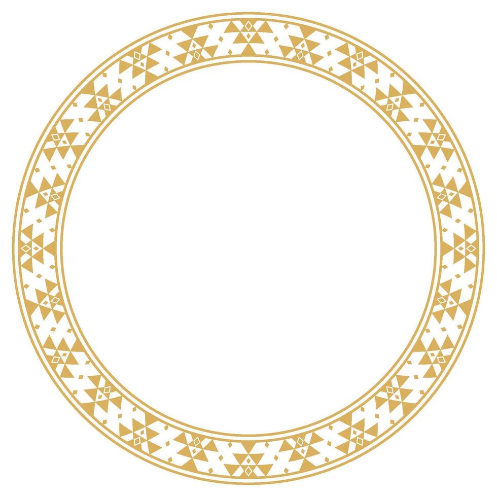 Abstract circular design with vintage ornamental frame and border element. vector