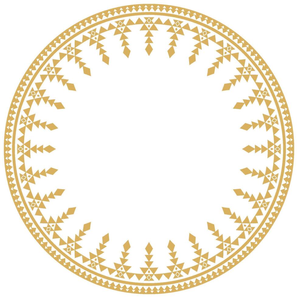 Elegant mandala border with vintage round frame and abstract element. vector