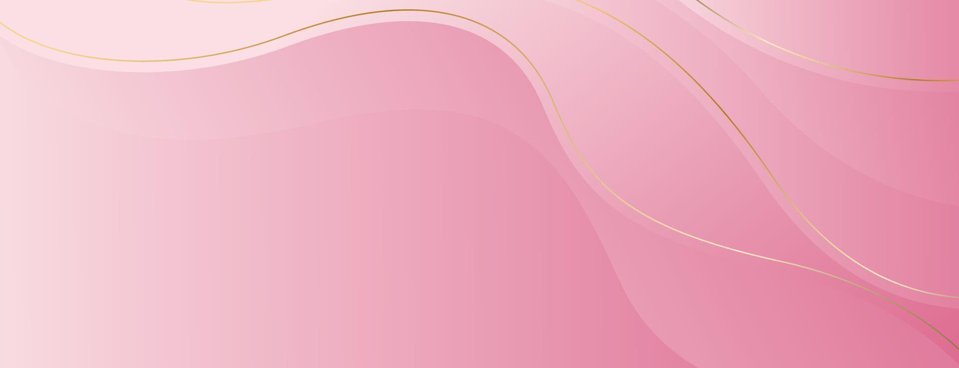 Elegant pink abstract luxury banner background. Modern wave design vector