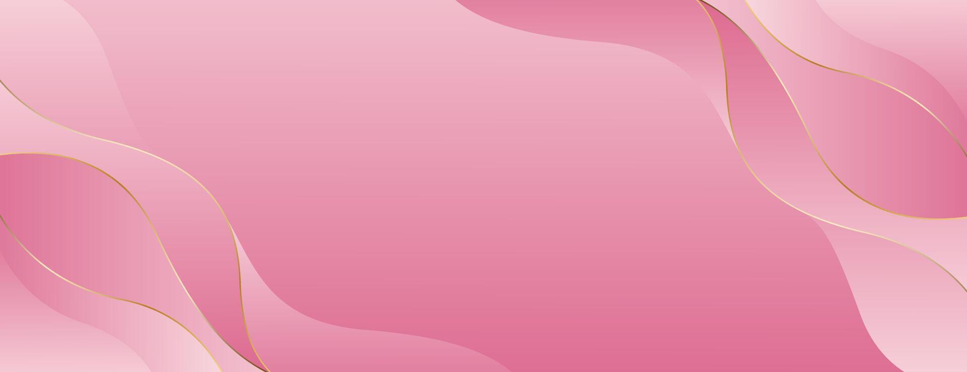 Elegant Pink Abstract Luxury Background Banner with Modern Wave Design vector