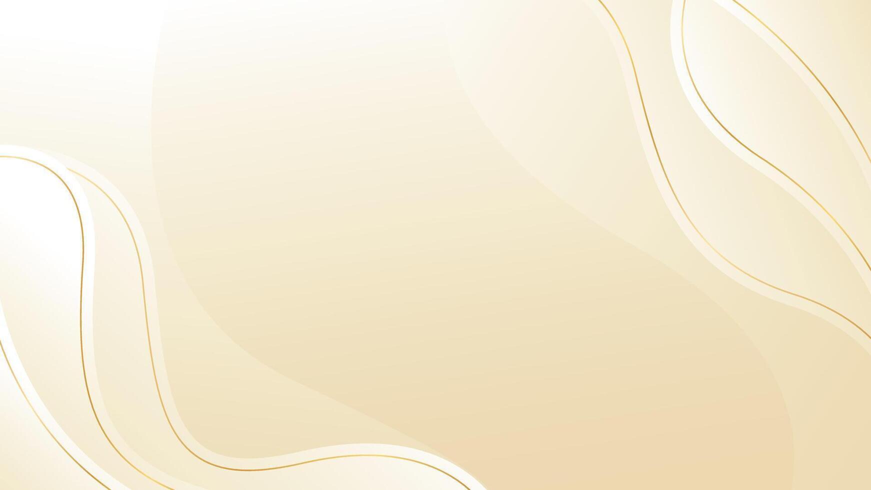 Elegant beige abstract luxury background with gold lines vector