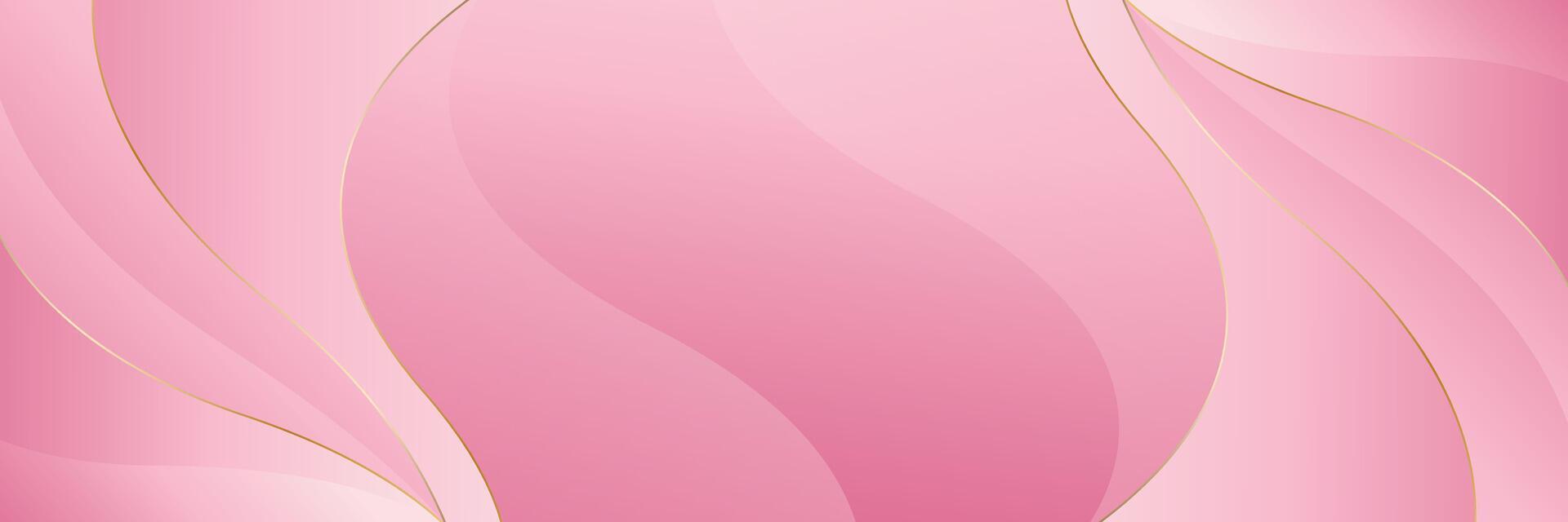 Simple abstract pink smooth luxury banner background vector