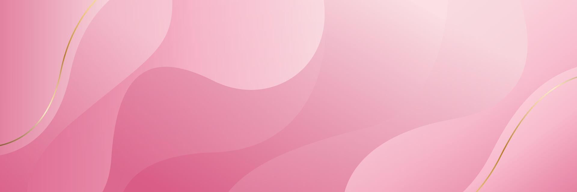 Pink Luxury Abstract Banner Background with Elegant Wave Design vector