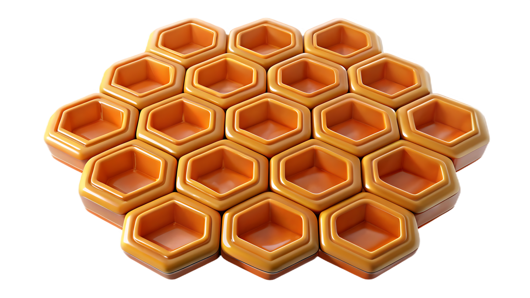 Simple golden honeycomb pattern, representing nature or structure. png