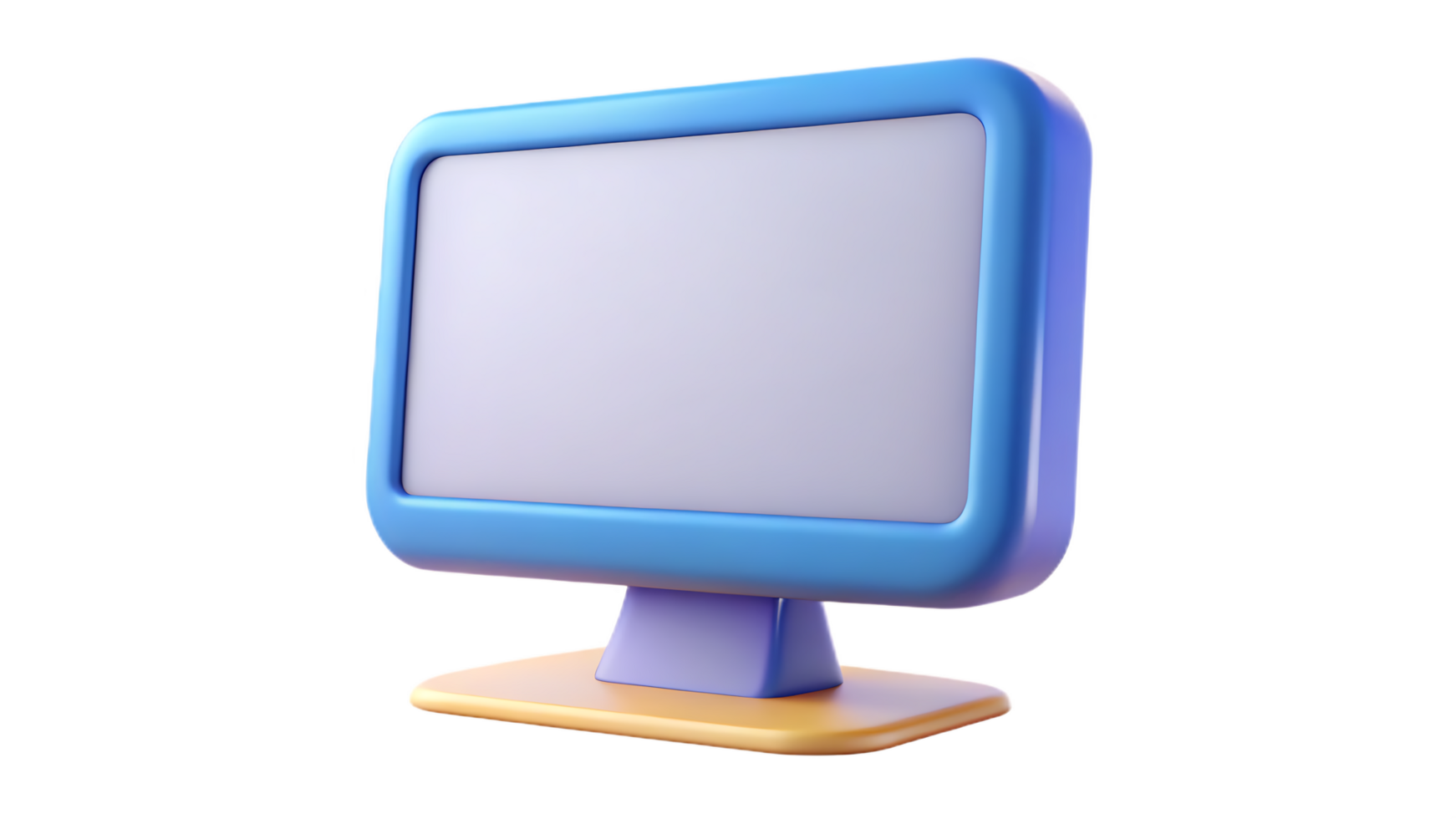 Blank monitor screen icon, versatile for displaying content mockups. png