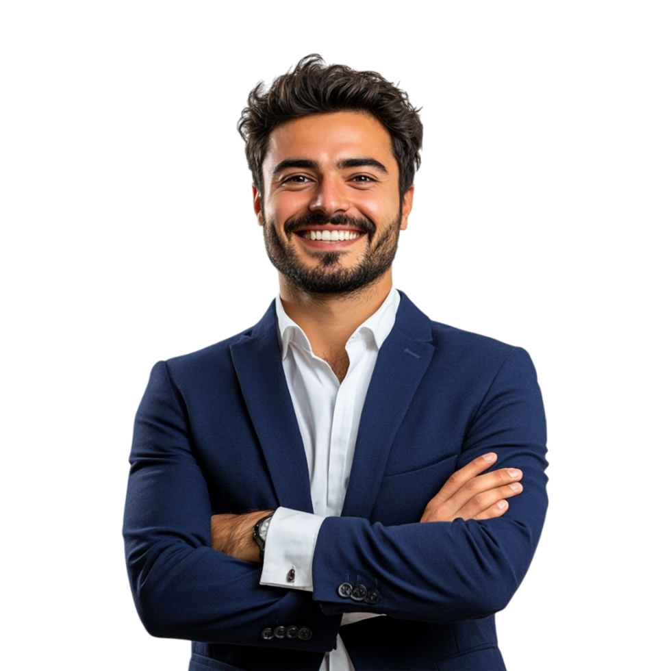a man in a suit smiling png