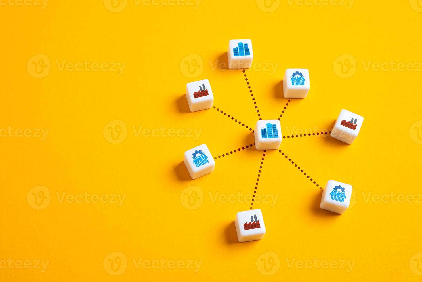 Management of business, industrial facilities and development teams. Managing teams photo