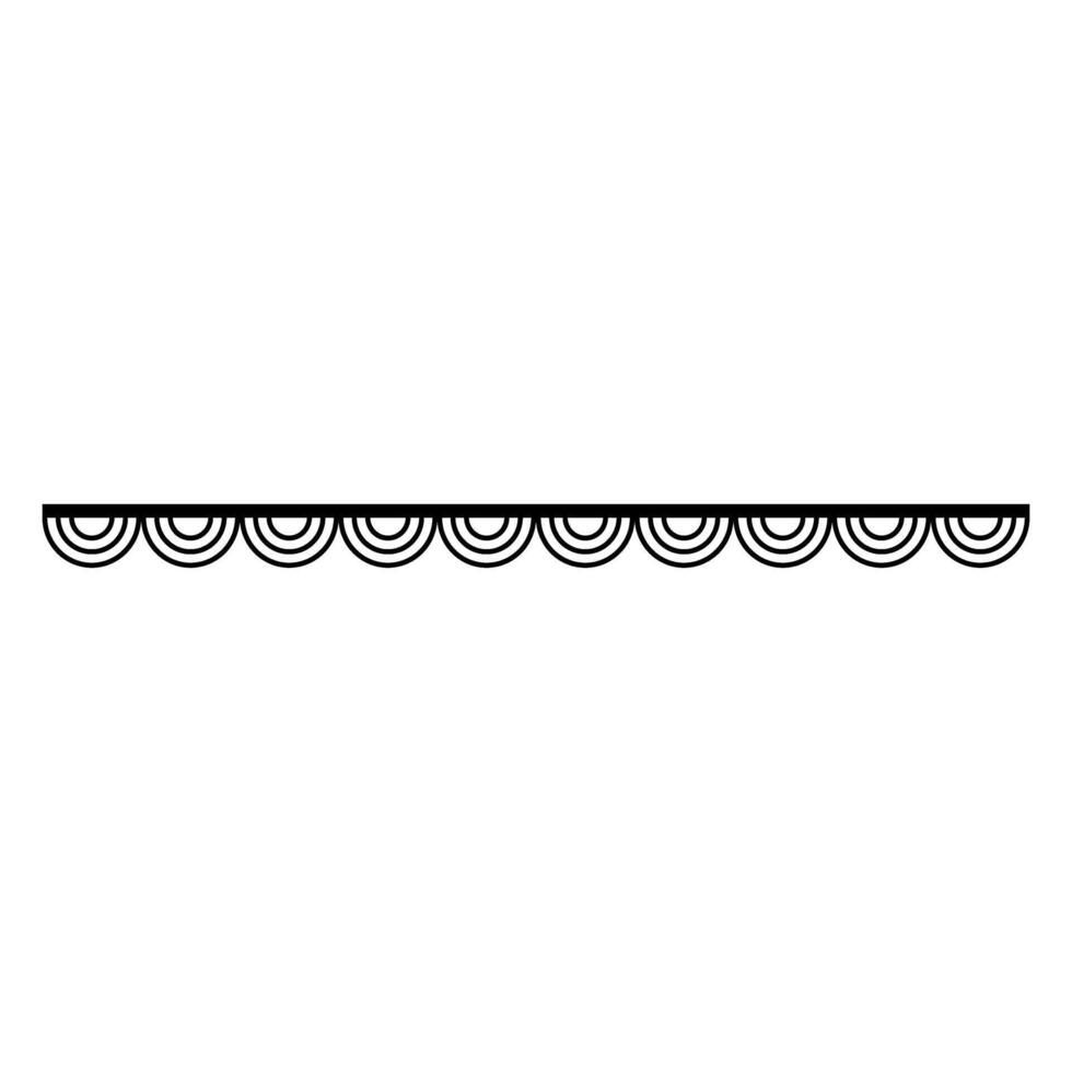 indian ethnic garland decorative icon illustration design black and white vector