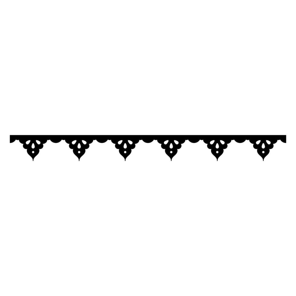 Decorative border. Elegant element for design in Eastern style, place for text. Floral black border. Lace illustration for invitations and greeting cards. vector