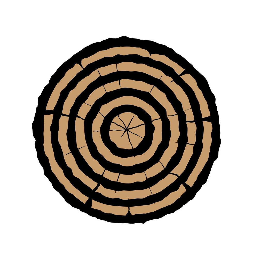 Tree rings isolated on white background. illustration for your design. EPS 10. vector