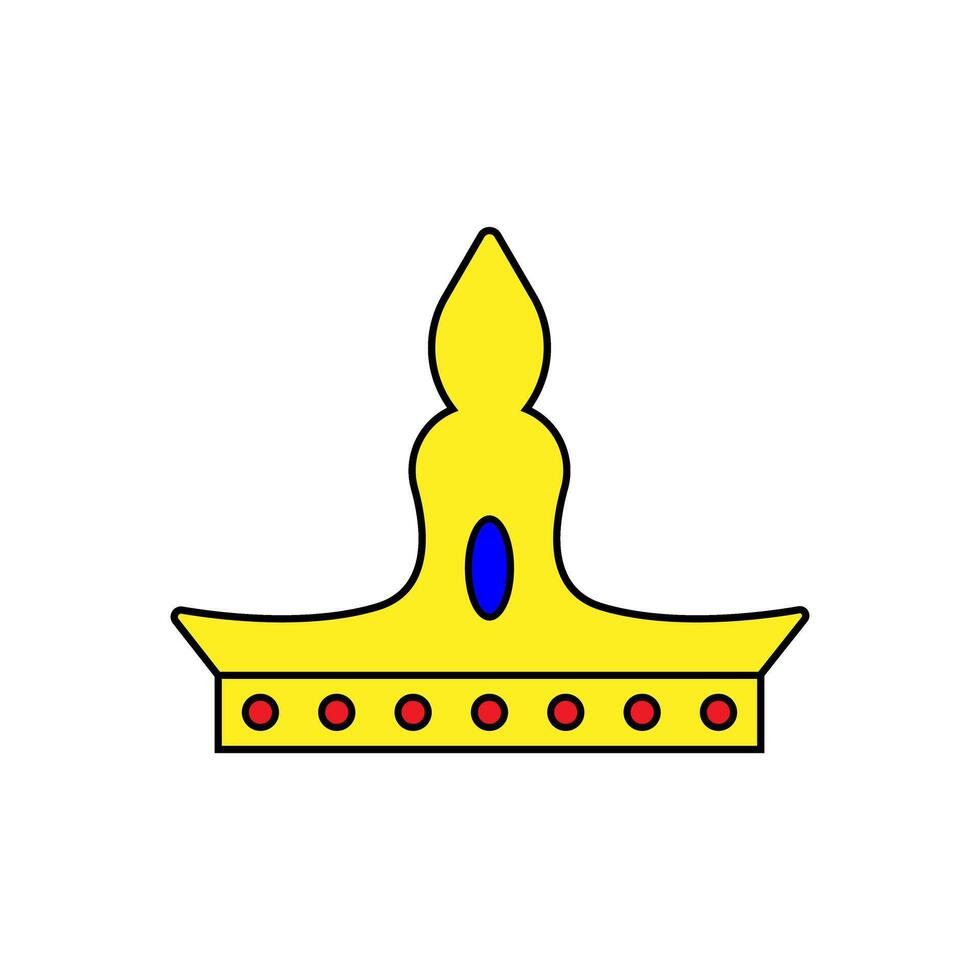 Crown icon. Flat illustration of crown icon for web design vector