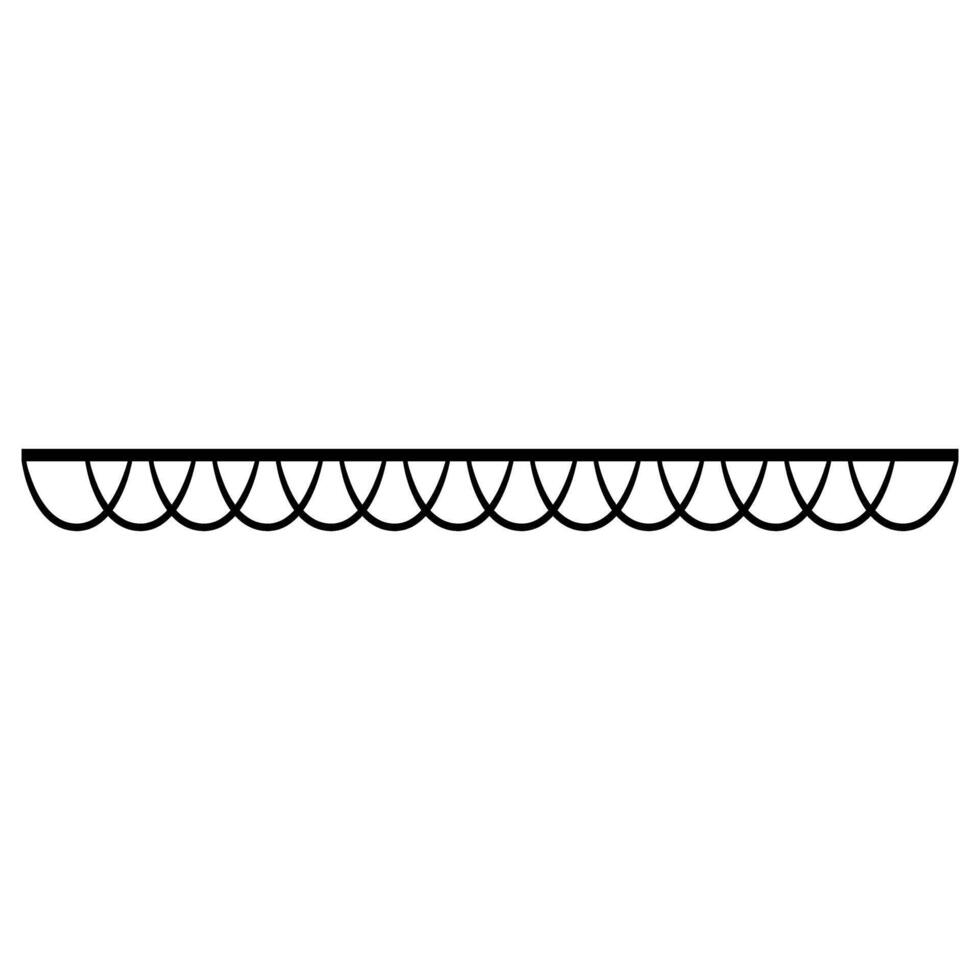 decorative pennant icon over white background, black and white design. illustration. vector