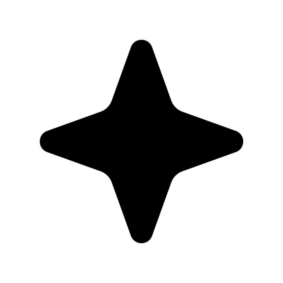 Star Icon . Flat Style. Black on White Isolated. vector