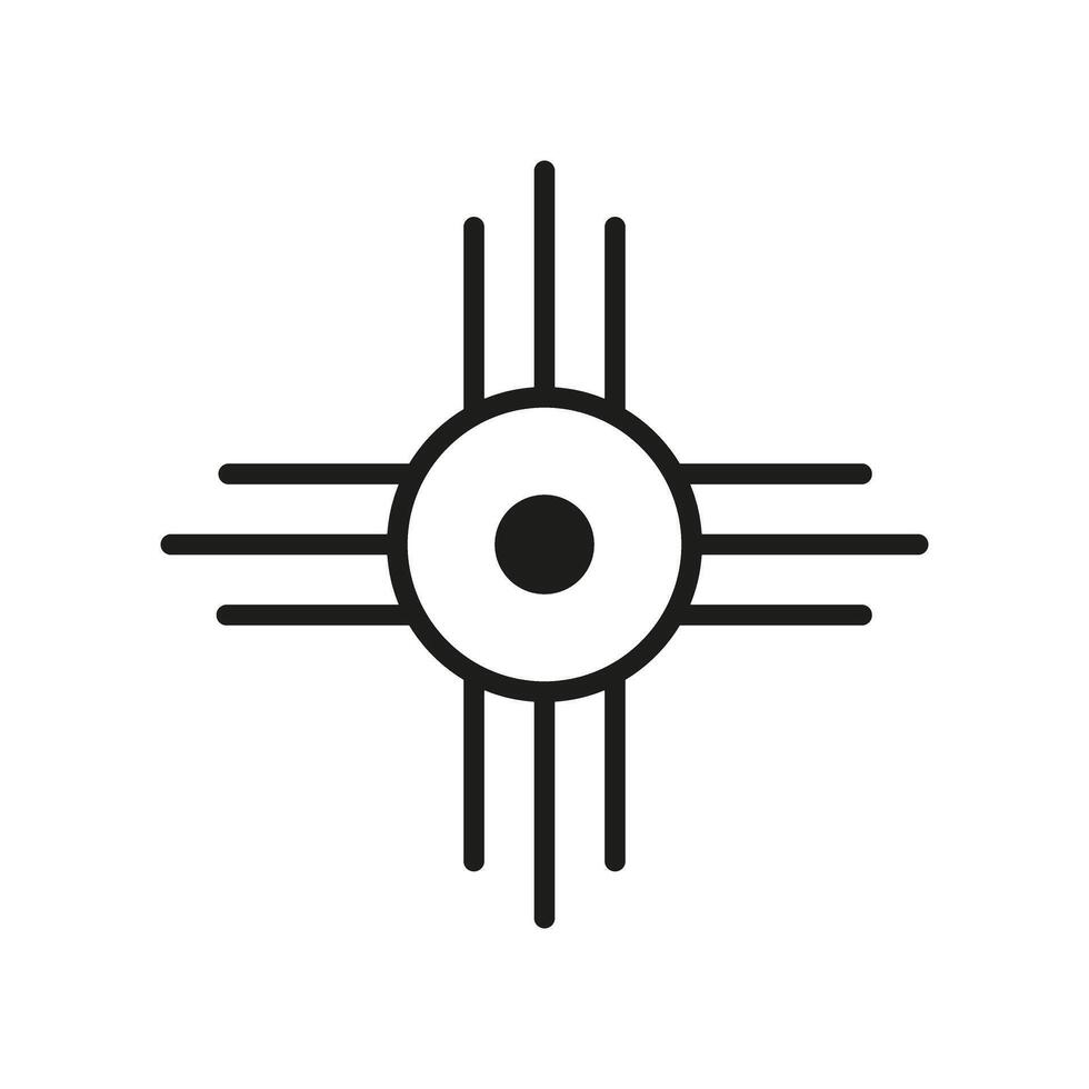 Aztec icon . Aztec symbol illustration sign. Indian symbol design. vector