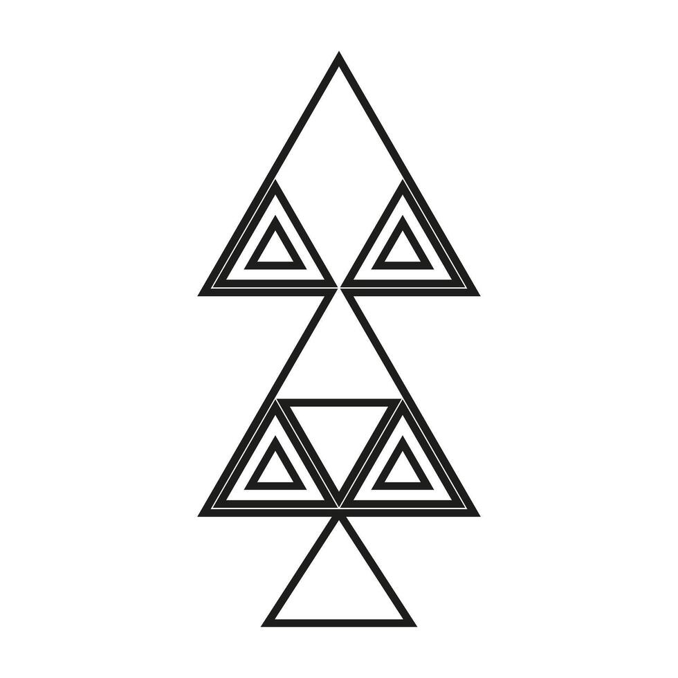 Triangle icon. Outline illustration of triangle icon for web vector
