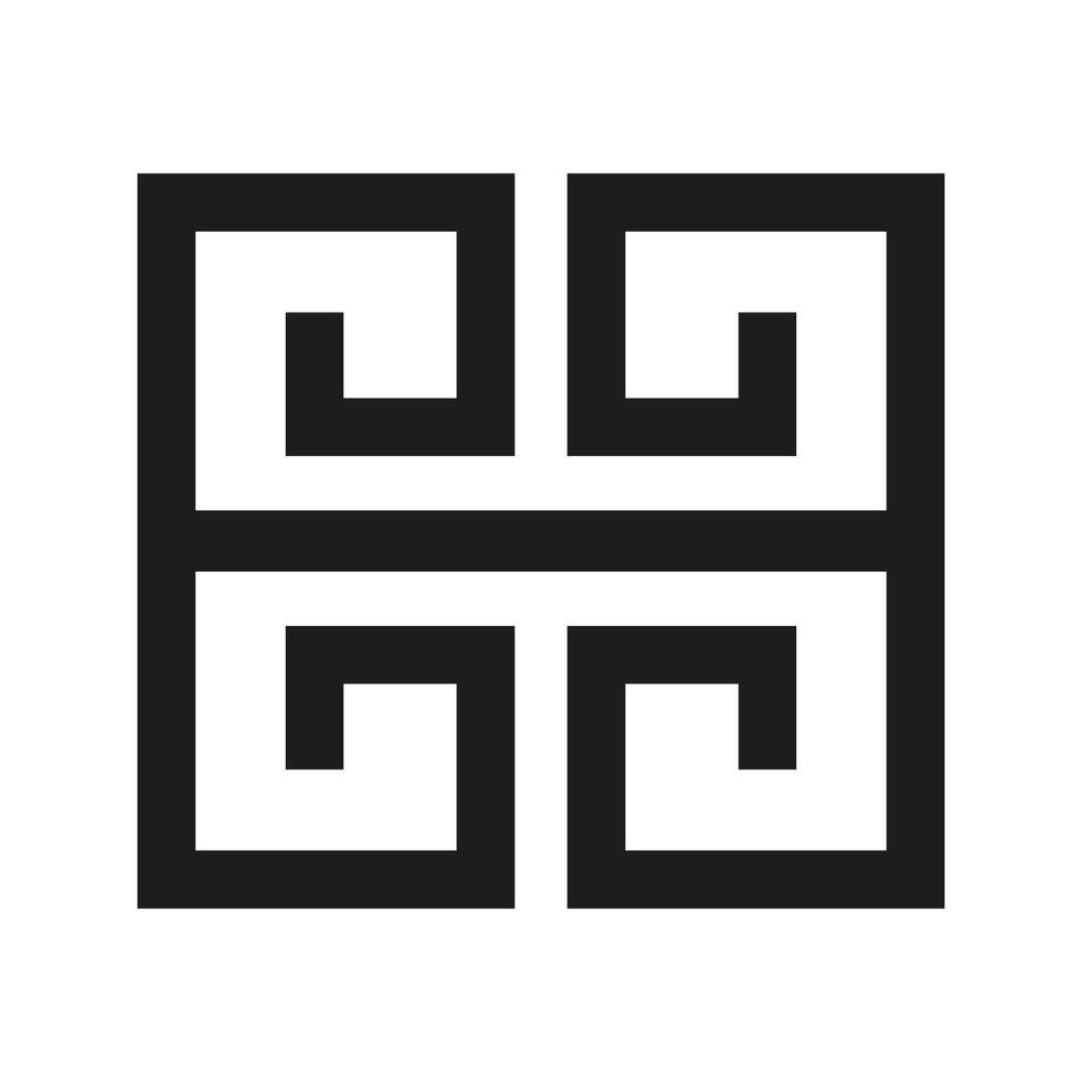 Celtic knot. Black simple icon on white background for web design vector