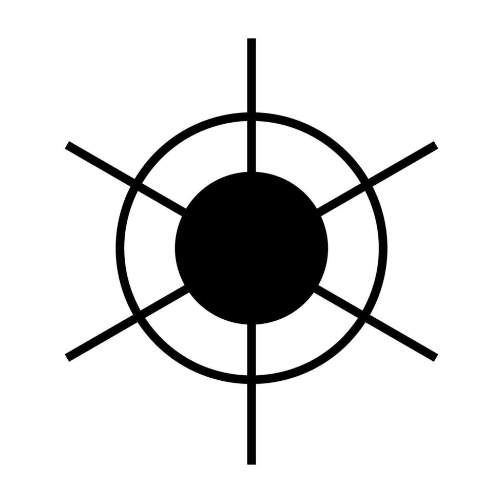 Crosshair icon on white background. Flat style. illustration. vector