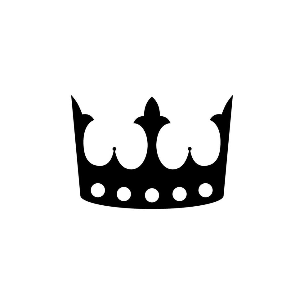Crown icon isolated on white background. King or queen crown. vector