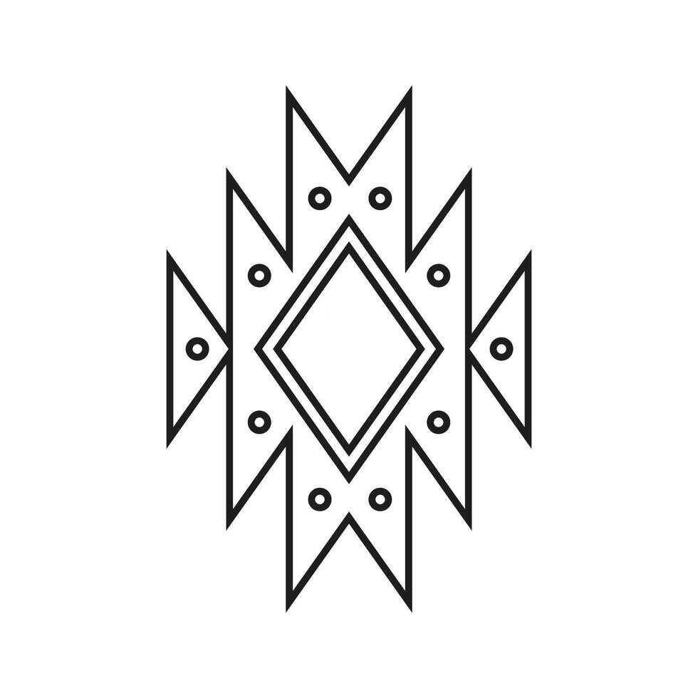 Geometrical ornament icon. Simple element illustration. Geometrical ornament symbol. vector