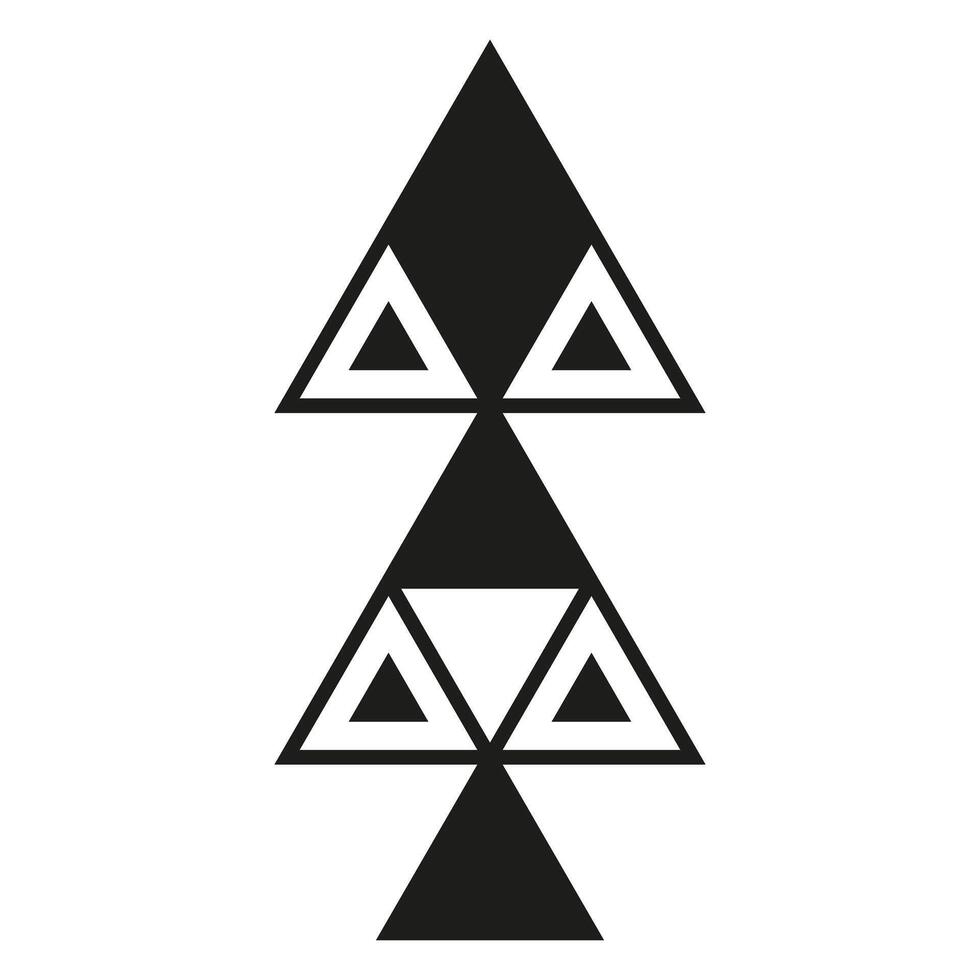 Triangle icon. Simple illustration of triangle icon for web design isolated on white background vector