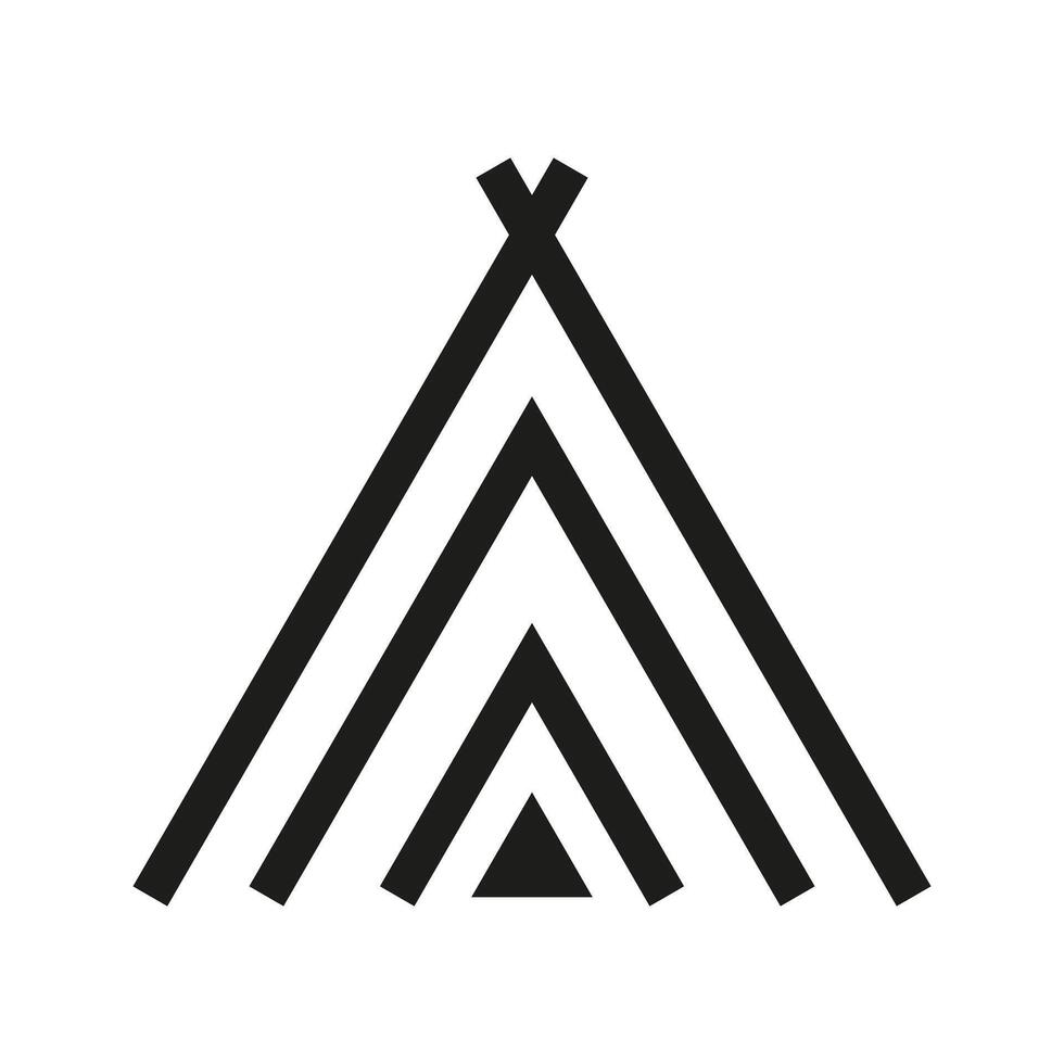 Tent icon. Camping symbol. Flat design style eps 10 vector