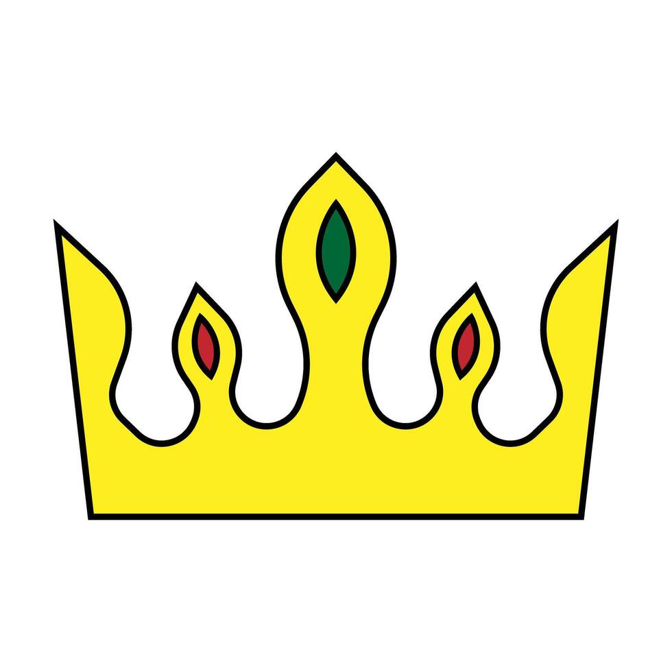 crown icon image illustration design yellow and black and white vector