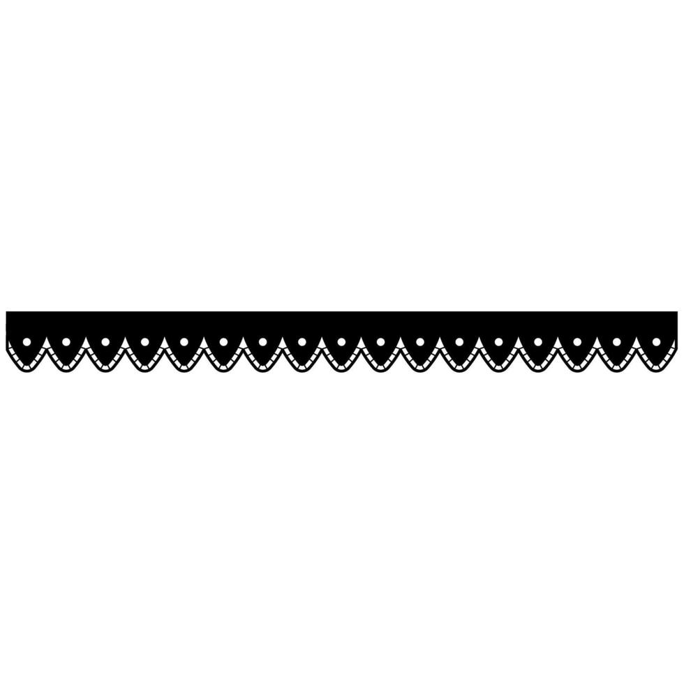 Cuff icon. simple lace border line illustration sign. Seamless lace trim symbol or logo. vector