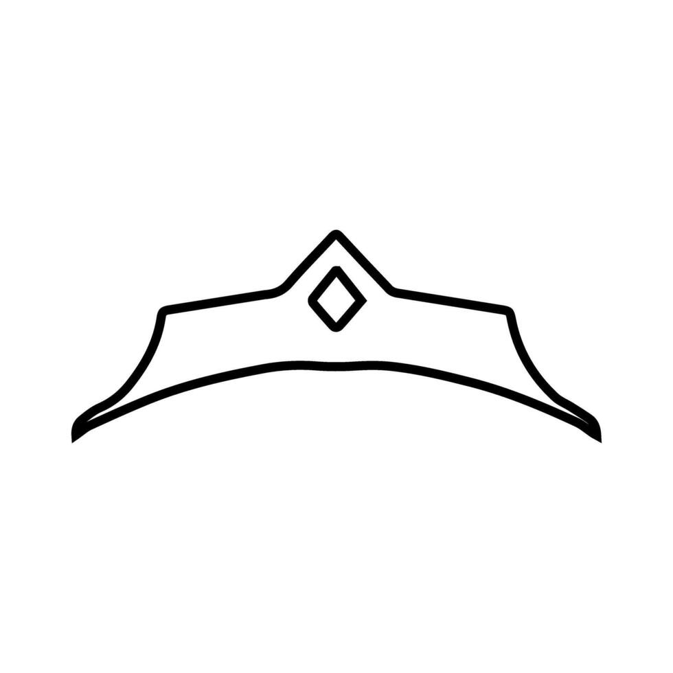 crown icon or sign over white background, line style, ilustration. vector