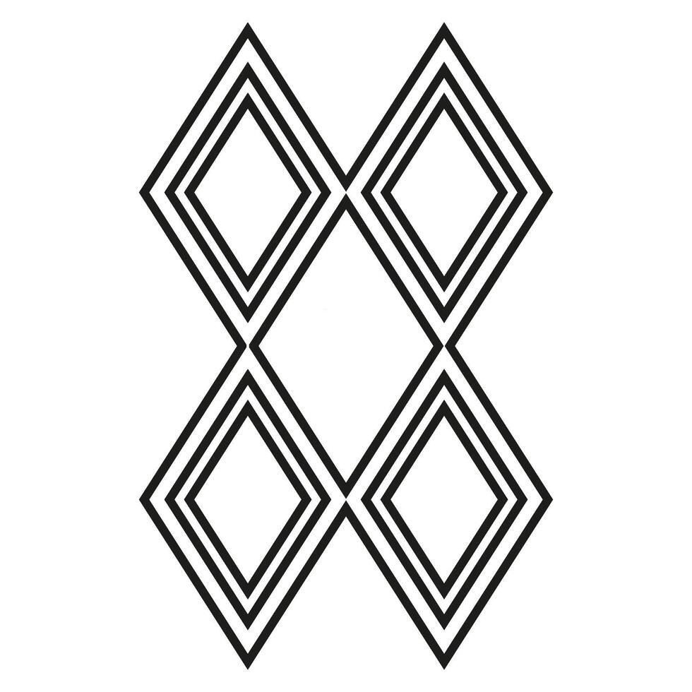 Geometric pattern in the style of mono line. illustration. vector