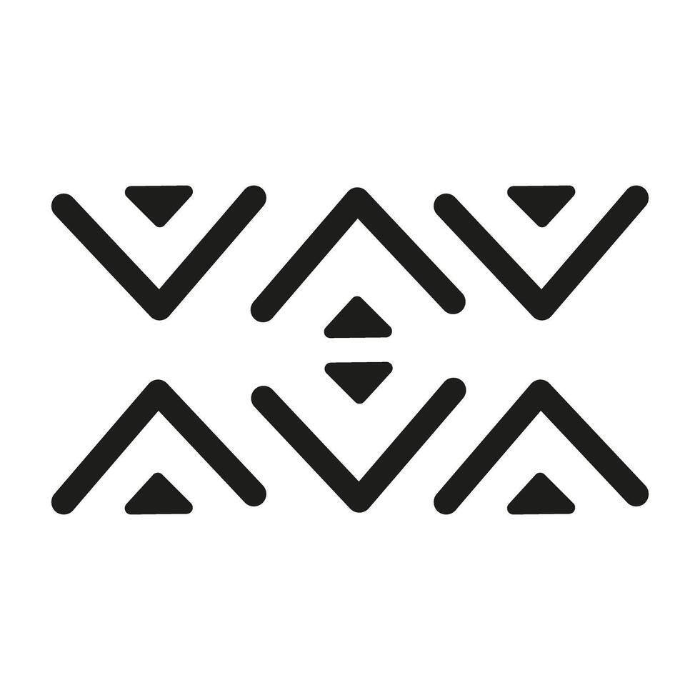 Geometric black and white pattern on white background. illustration. vector