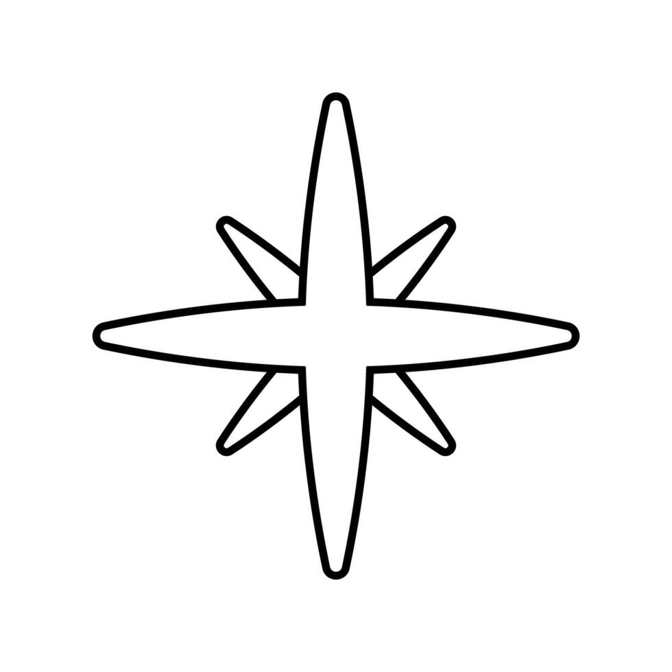 compass guide line style icon design, Searching theme illustration vector