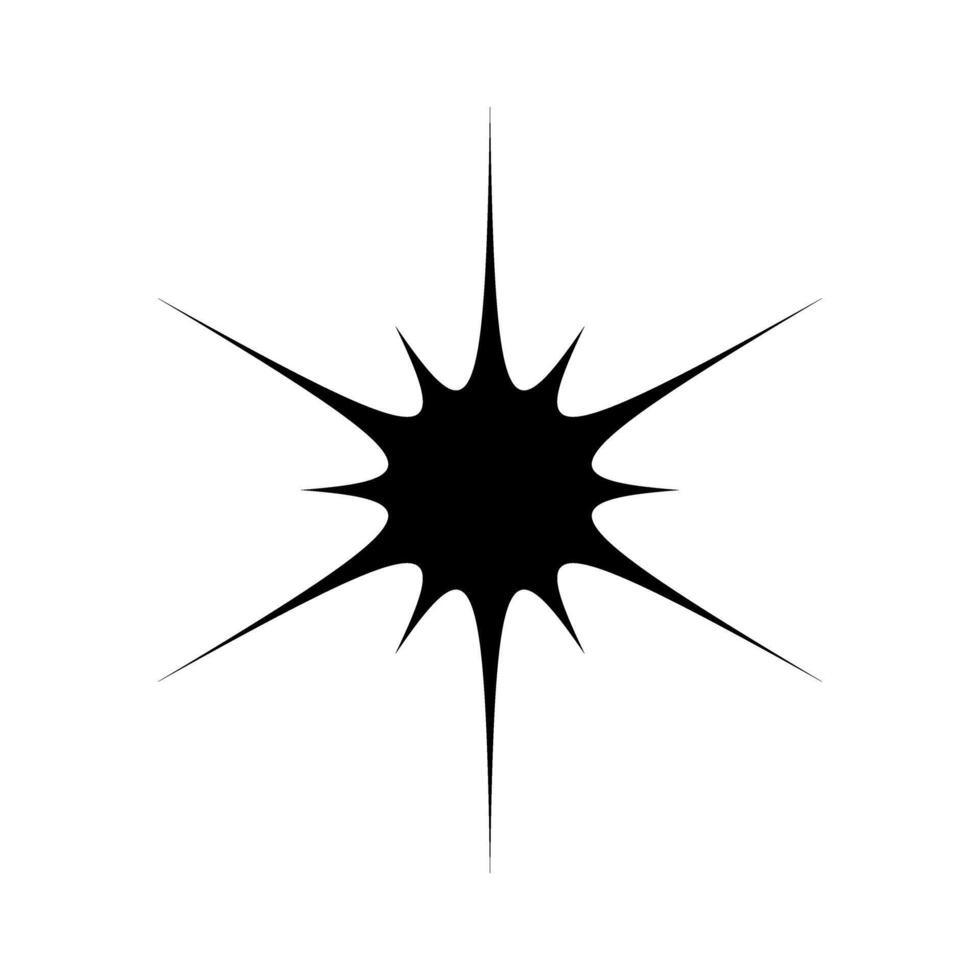 Starburst icon, sunburst element. Radial, radiating burst icon vector