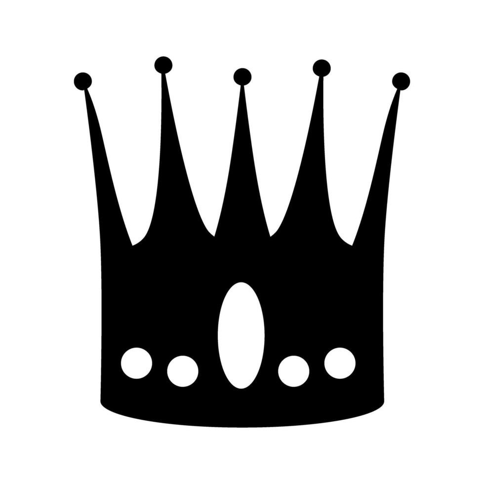 crown crown icon cartoon isolated illustration graphic design black and white. vector