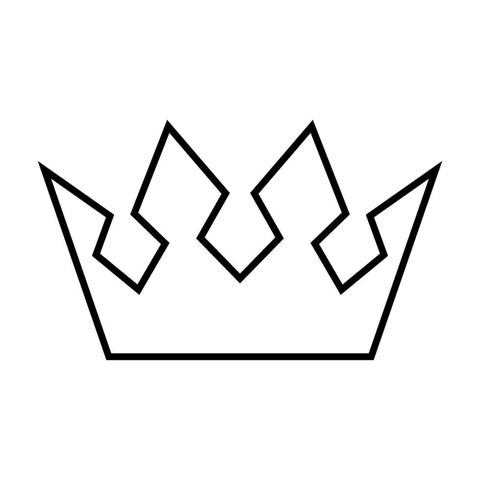 crown icon over white background, line and fill style, illustration sign. vector