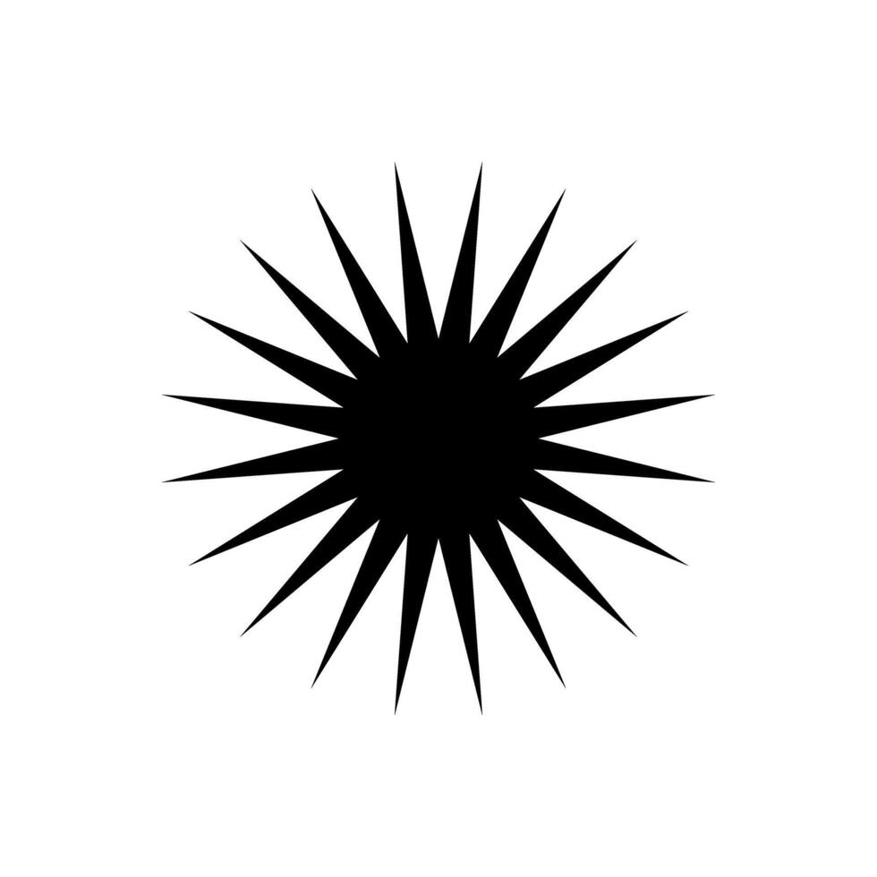 Star icon. Starburst sign. Radial, radiating, concentric lines symbol vector