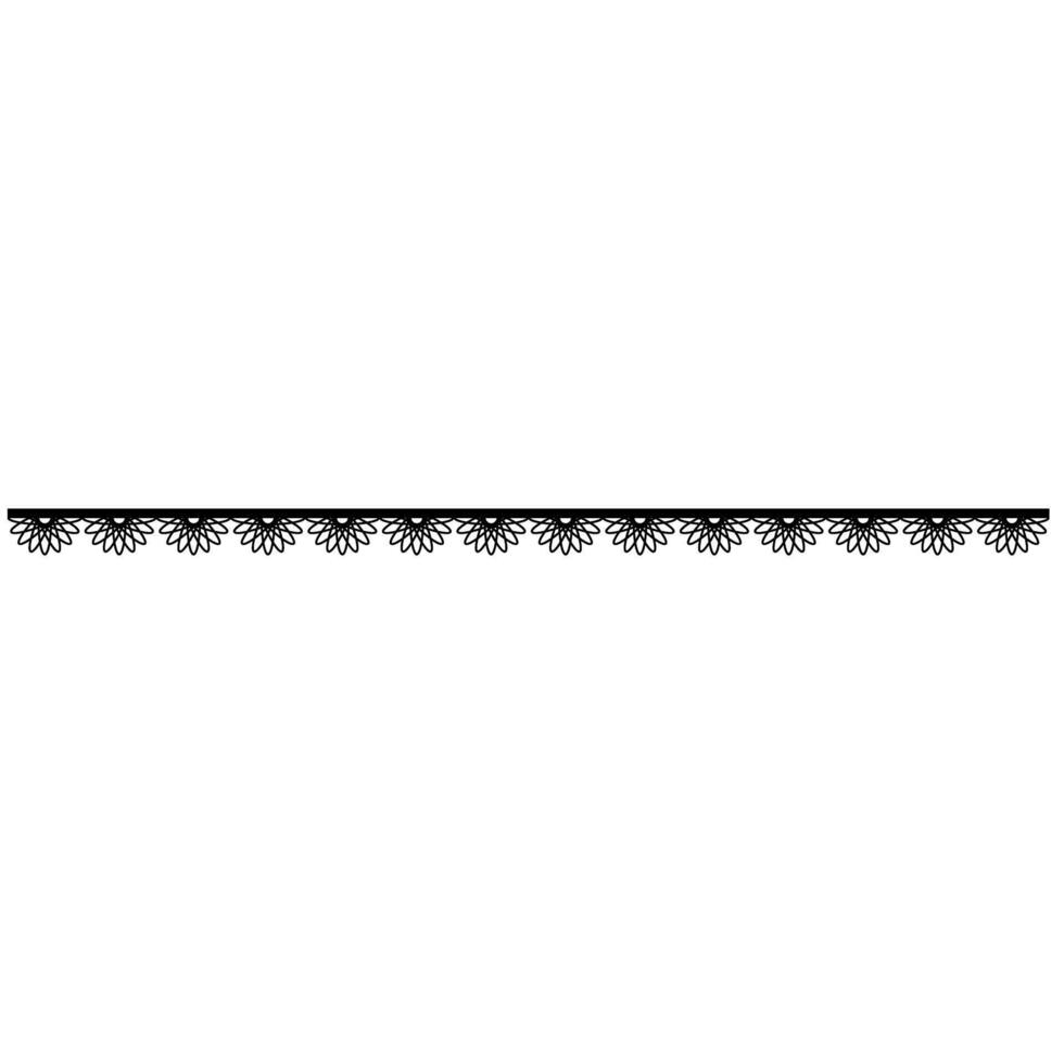 Black and white border. illustration. Isolated on white background. vector