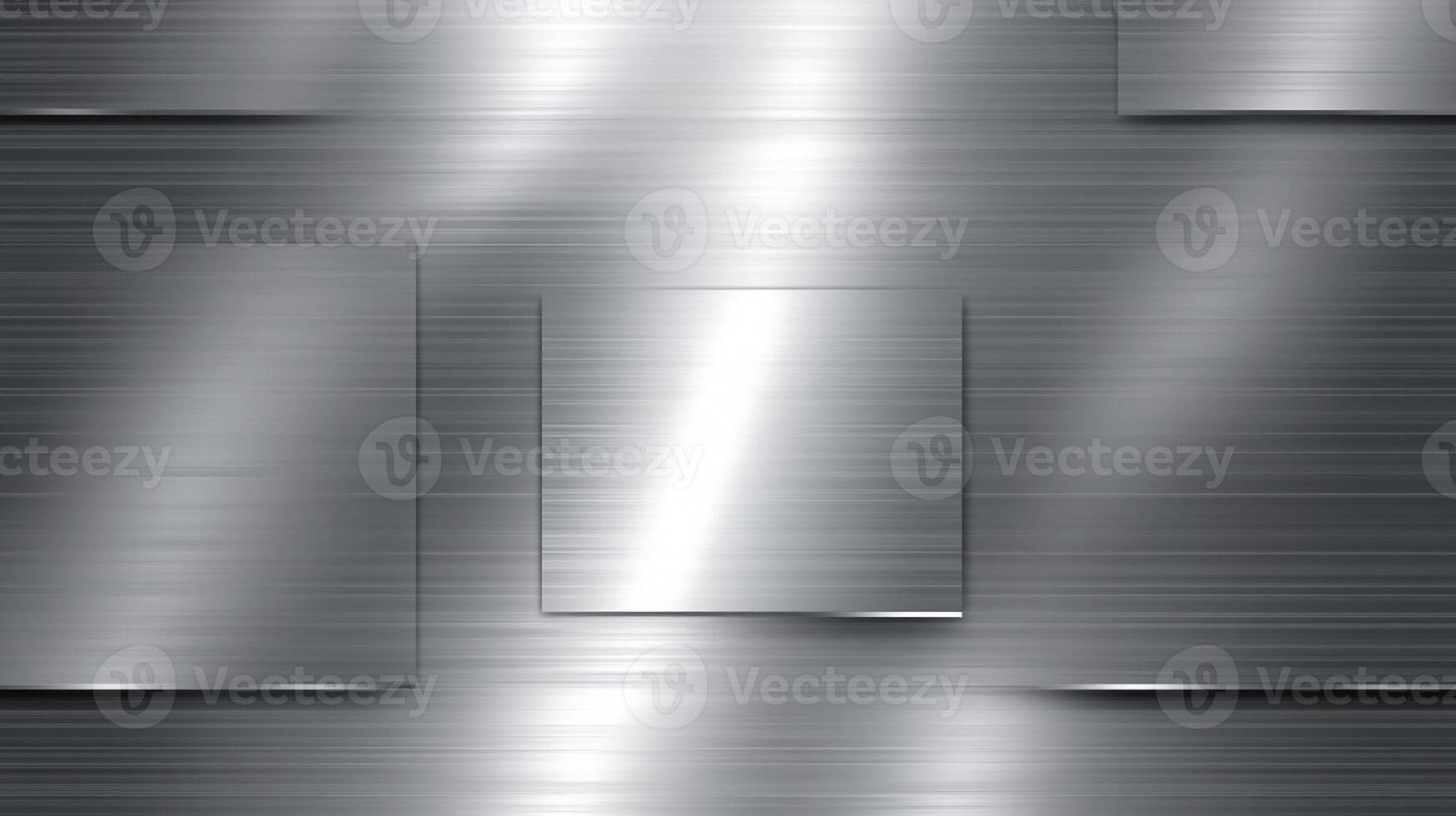 Brushed Metal Surface with Smooth Texture and Square Elements photo