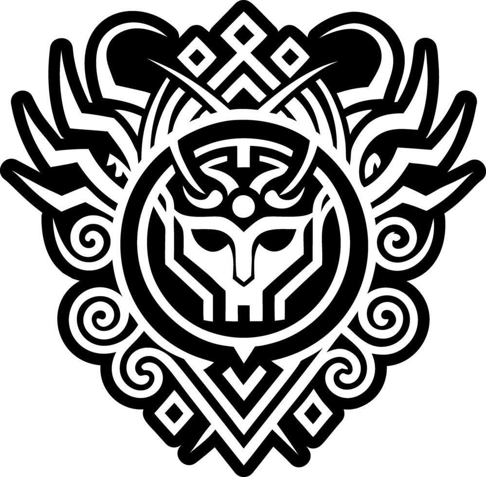 A glyph style icon showing mythological god vector