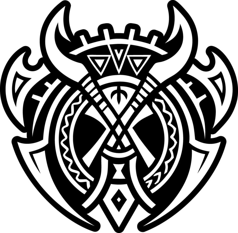 The viking emblem is shown in black and white vector