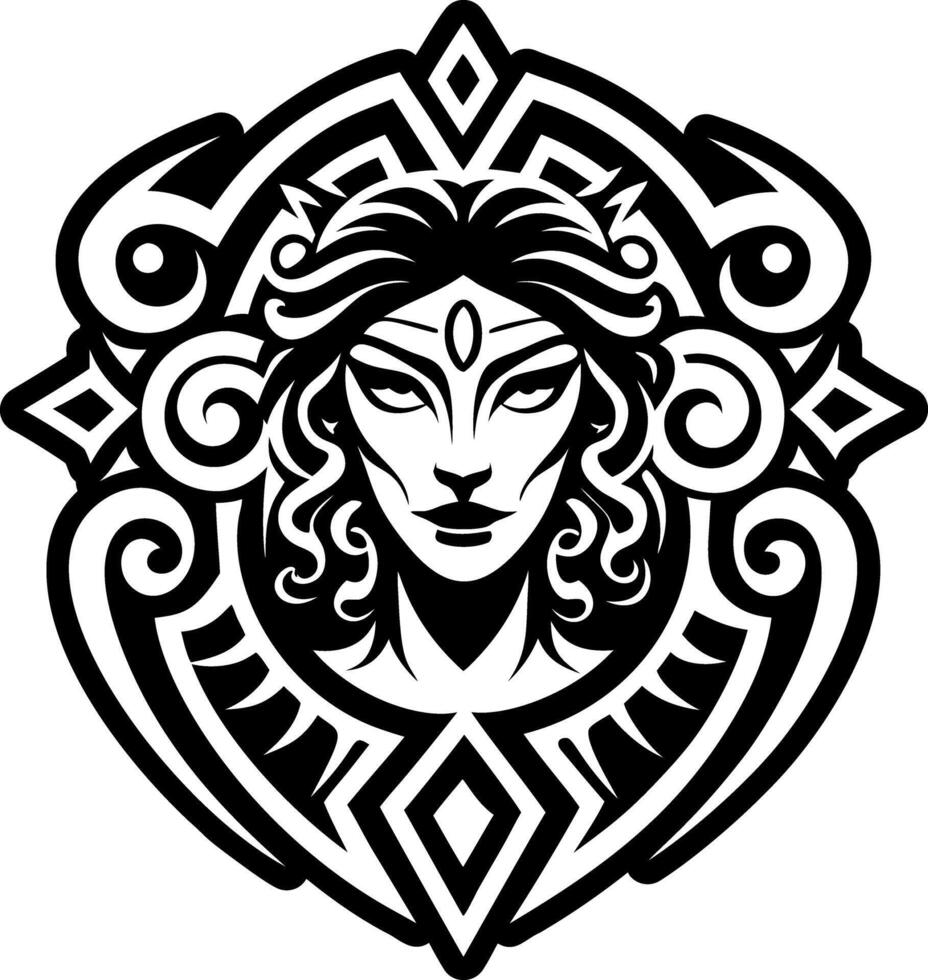 A glyph style icon showing thesmophoria vector