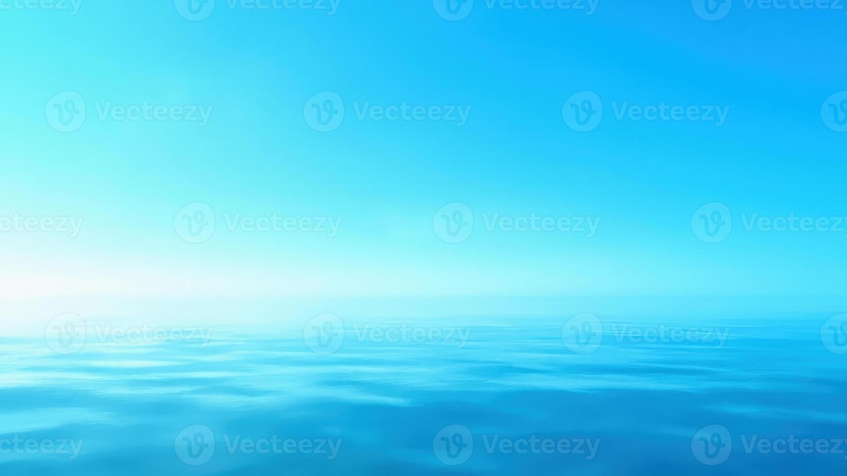 A blue ocean with a bright sun in the background photo