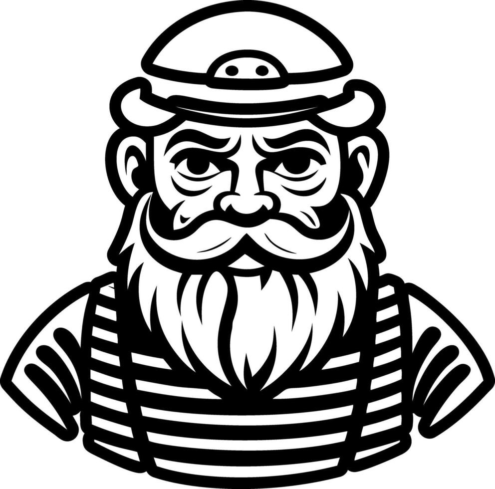 A filled style icon of fisherman tattoo vector