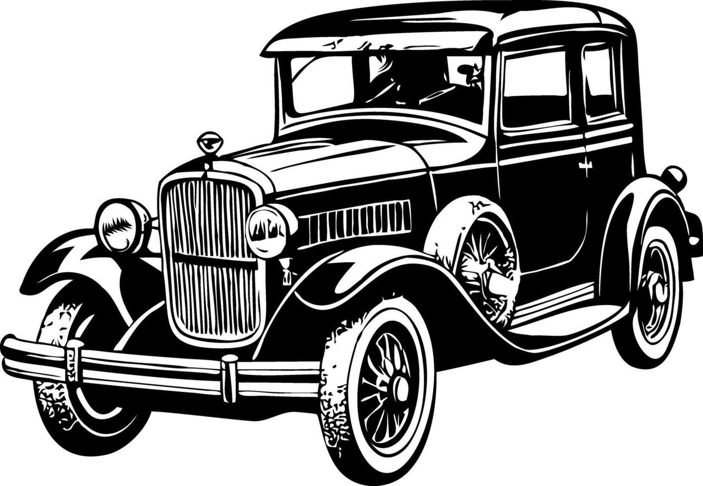 An illustration of ford model designed in vintage style vector