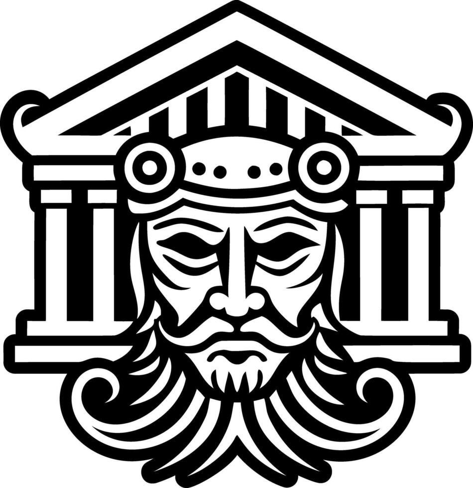 A filled style icon of greek theatre performance tattoo art vector