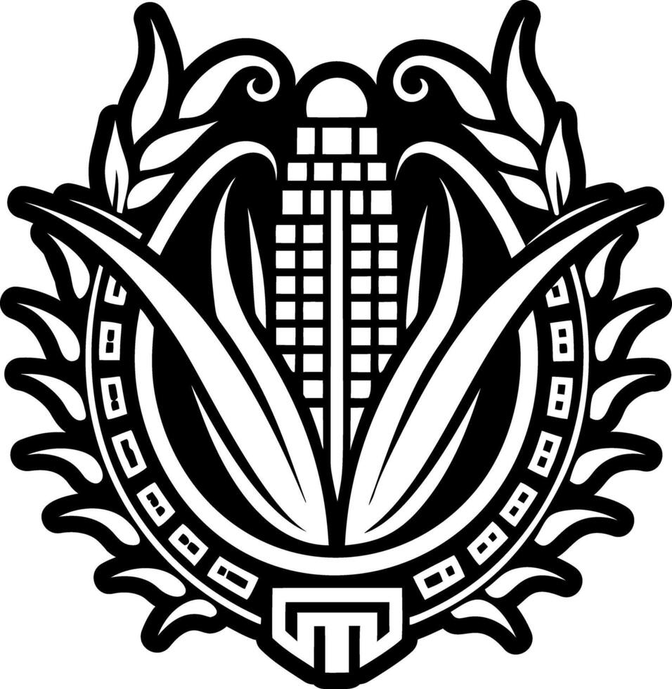 A solid style icon depicting corn vector