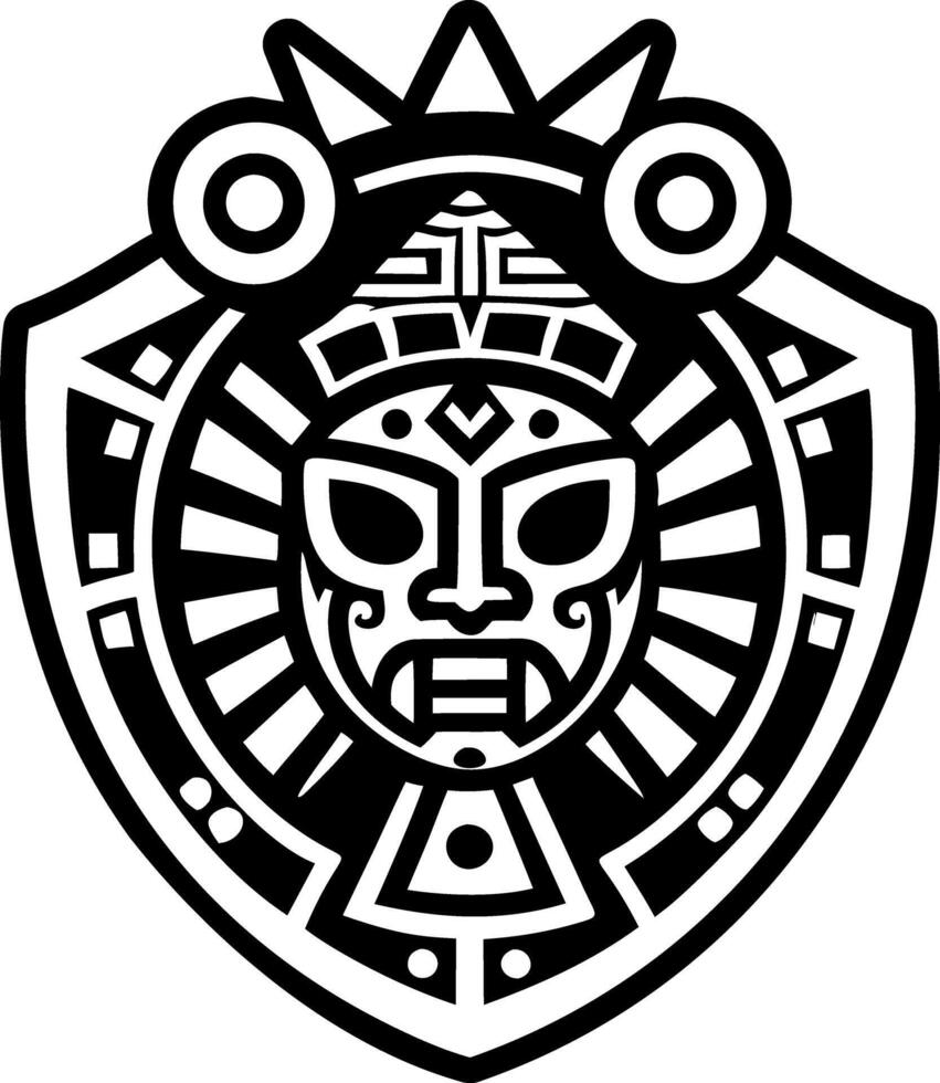 A black and white image of a mask with a crown on it vector