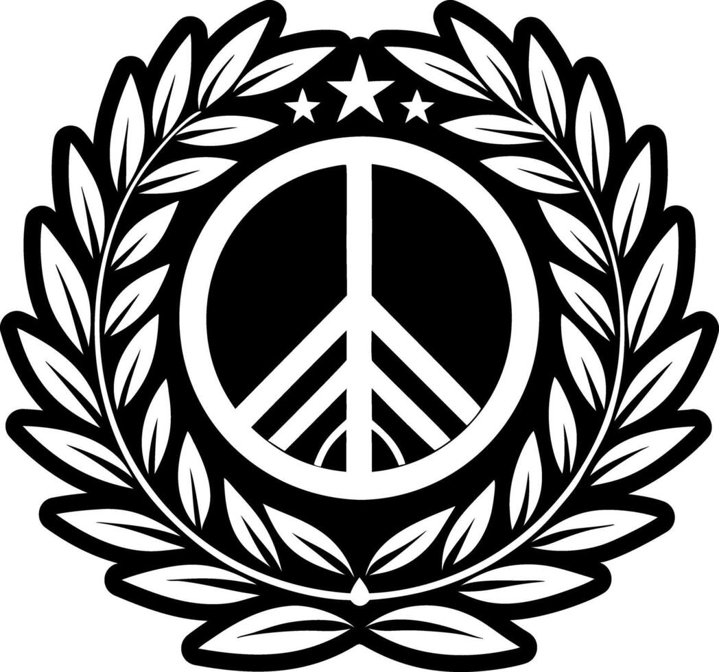 Peace sign sticker vector