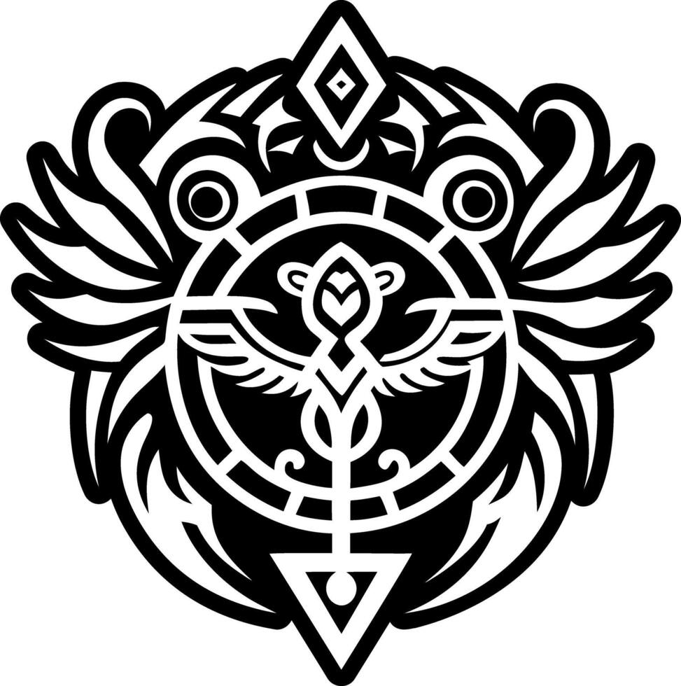 A filled style icon of sacred tattoo vector