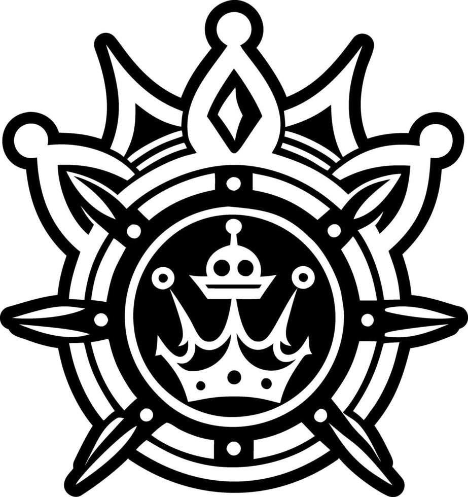 A glyph style icon of crown royal tattoo vector